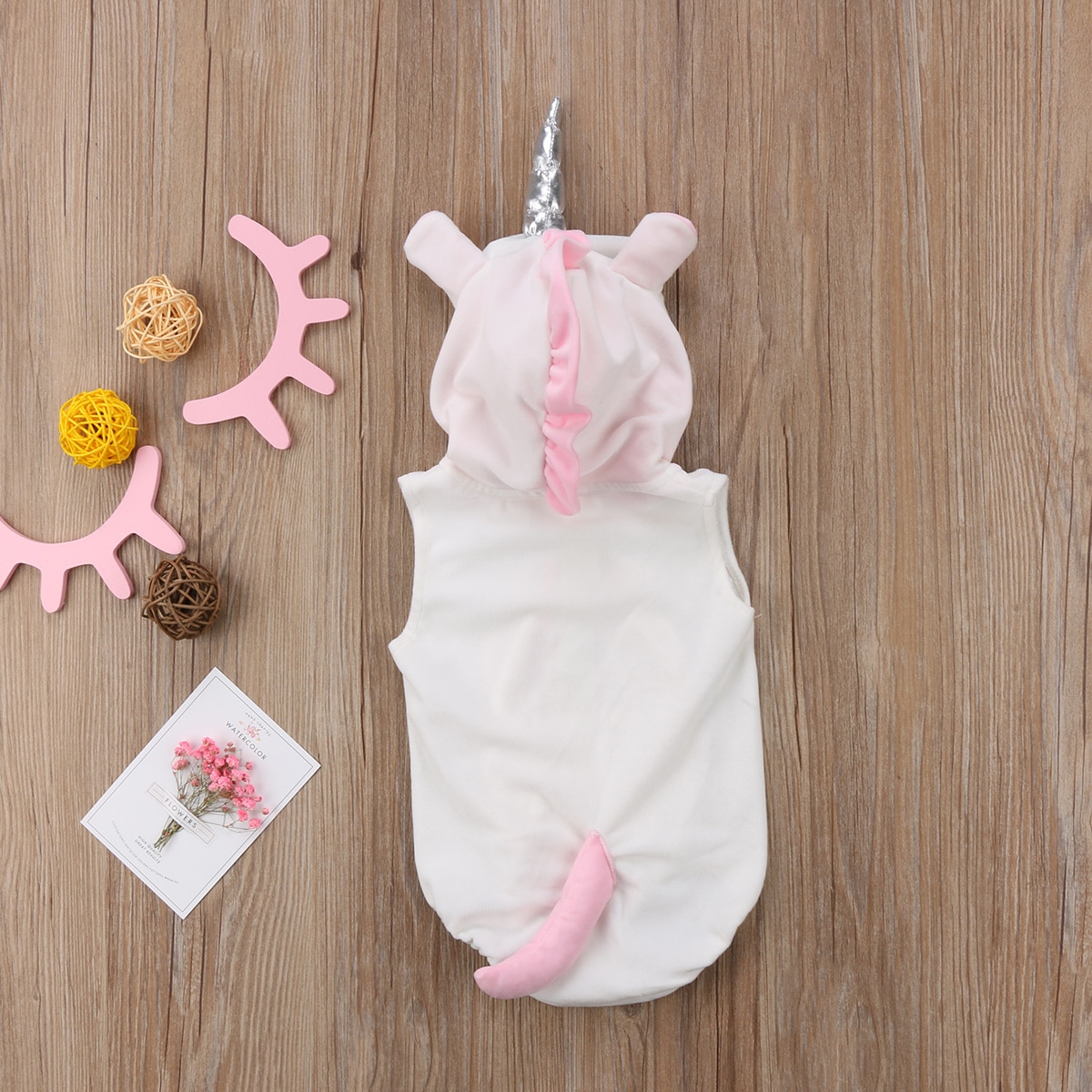 Baby Costume Unicorn Fleece Jumpsuit